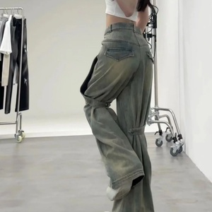 Pantalones Anchos de Mezclilla Desgastados Estilo Retro Europeo y Americano 2025 |   Color y Estilo Personalizables - Product Image 5