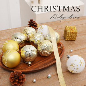 8cm 24pcs Plating Hanging <b>Plastic</b> Christmas Balls Bulk Set Xmas <b>Tree</b> Ornaments for Holiday Party Home Decorations - Product Image 3