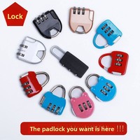 Cadenas de sécurité mini en acier inoxydable avec mot de passe pour armoire, porte, bagage, sac à dos, anti-vol, type boîte mystère