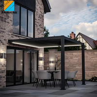 Prefabrik Güneşlikli Veranda Su Geçirmez Sert Tavanlı Kamelya Modern Tasarım Alüminyum Panjurlu Pergola Çatısı Arka Bahçe Sığınağı İçin