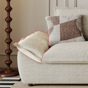 Ensemble de canapé sectionnel moderne et écologique de style rétro avec tissu chenille à motif papillon tufté pour le salon - Product Image 4