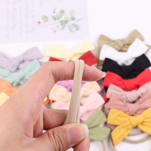 Elastici per capelli cravatte fiocchi fasce per capelli in Nylon Skinny per neonate accessori per capelli per neonati fasce per capelli - Product Image 4