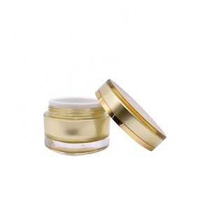 Ensembles Or <span class=keywords><strong>Champagne</strong></span> Unique de <span class=keywords><strong>Luxe</strong></span> Cosmétiques de Soins de la Peau 15ml 30ml 50ml 100ml Pot de Crème Acrylique Vide avec Bouchon à Vis - Product Image 2