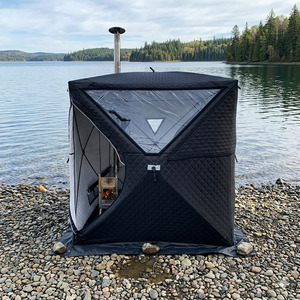 Tente de sauna à cabine <span class=keywords><strong>gonflable</strong></span> avec poêle pour 5 personnes Tente de sauna portable pour le camping extérieur avec banc - Product Image 1
