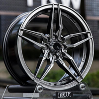 Jantes GPWYKW 16 pouces 16X7 Et38 4X100/114.3 CB73.1 BF + Red BF + Blue Hyper-Black Aluminium Alloy Casting Car Wheel