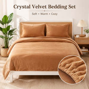 Drap-housse en velours cristal chaud d'hiver, poches profondes, confort moelleux, pour toutes les tailles de matelas - Product Image 1