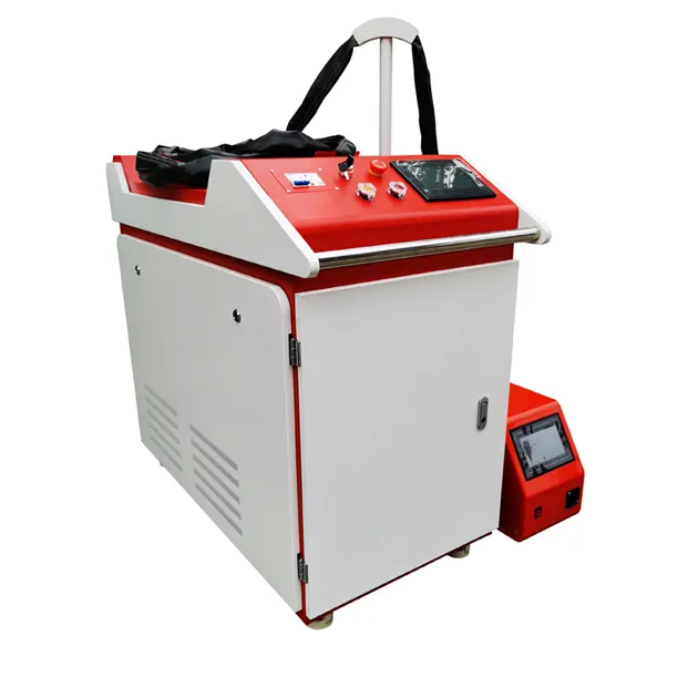 Machine à souder laser à fibre portable 3 en 1 1000W 1500W 2000W 3000W Découpe et nettoyage de soudage laser