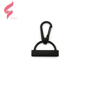 Lihui Hardware Mosquetón de aleación personalizado con anilla en D, gancho giratorio para llavero, ecológico, sin plomo, sin níquel, para bolsos de alta calidad - Product Image 3