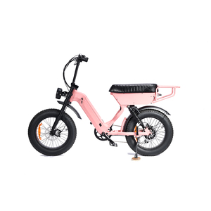 Bicicleta eléctrica de 20 pulgadas con neumático ancho, bicicleta eléctrica de 7 velocidades, 48V, 20Ah, horquilla de suspensión, bicicleta eléctrica, bicicleta eléctrica para mujer, rosa y negro - Product Image 3