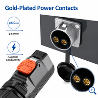 Connecteur étanche MJ32 2 broches 120A 600V IP67 à verrouillage rapide, prise d'alimentation circulaire pour pack de batteries et stockage d'énergie
