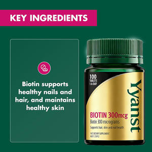 Tabletas de biotina y proteína de marca privada de alta calidad. Apoya la salud de la piel y el cabello, y ayuda al metabolismo de aminoácidos y ácidos grasos. - Product Image 4