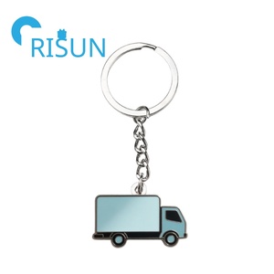 Chariot élévateur personnalisé en usine camion à plat émail pendentif porte-clés Llavero Logo personnalisé camion remorque porte-clés chariot élévateur porte-clés - Product Image 2