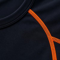 Kaos Lari Lengan Panjang Kompresi Khusus Pabrik dengan Jahitan Kontras untuk Pria Marathon Fitness Logo OEM
