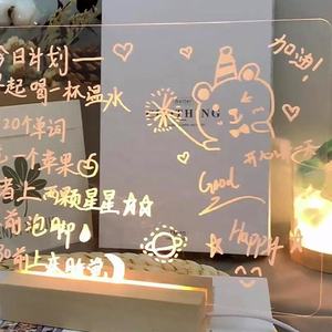 Tableau mémo néon 3D à LED avec surface d'écriture en ABS effaçable, <span class=keywords><strong>lampe</strong></span> de taille moyenne à piles de forme carrée - Product Image 4