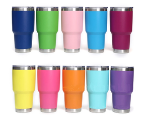 Tumbler da 30 once con coperchio-tazza da viaggio in acciaio inossidabile isolata sottovuoto, a doppia parete, resistente, a prova di perdite, senza BPA, - Product Image 1
