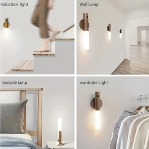 Lumière de placard <span class=keywords><strong>LED</strong></span> moderne avec contrôle par capteur, blanc chaud, batterie rechargeable 5V, intensité réglable, matériau ABS pour chambre à coucher - Product Image 2