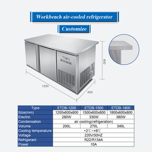 Réfrigérateur commercial sous comptoir <span class=keywords><strong>multi</strong></span>-portes 520L le plus vendu pour la restauration - Product Image 3