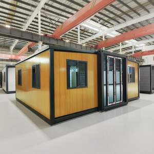 Maisons préfabriquées de haute qualité de 40 pieds avec cadre noir, sept chambres, maisons conteneurs extensibles avec toit en pente - Product Image 3