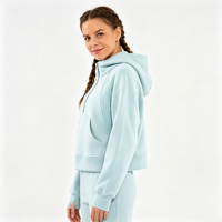 Haut court zippé à quart de tour pour femme, style sport, avec trou pour le pouce, personnalisé, de haute qualité, tendance et de créateur