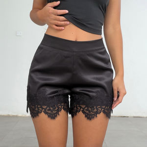 Stretch <b>Lace</b> Breathable Casual Sporty Hot Pants Women High Quality Summer New Arrival Regular Comfortable Black Lounge Shorts - Product Image 5