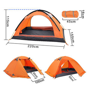 Outdoor 2 Persone Asta In Alluminio Stabile Doppio Strato Sole Riparo Portatile Impermeabile Trekking <span class=keywords><strong>Tenda</strong></span> Da Campeggio - Product Image 4