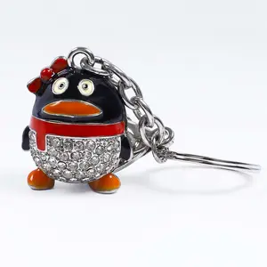 Penguin Manufacturer Custom 3D Metal Cute Penguin Keychain Key Chains