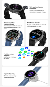 <span class=keywords><strong>DT</strong></span> NO.1 2025 NUEVO DT5 Reloj inteligente con memoria 4G cuero de silicona correas duales Pantalla de menú 3D reloj inteligente de carga rápida para hombres - Product Image 6