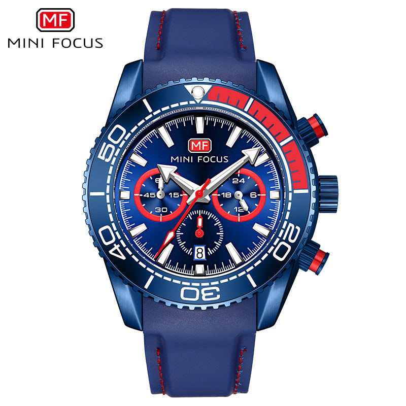 MINI FOCUS 0426G - Unique Boys Quartz Watch with Leather Strap