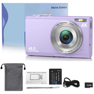 Appareil photo numérique 4K autofocus, capteur CMOS 48MP, carte SD, grand écran 2-3 pouces, reflex numérique, focale 4,5-54 mm, zoom 16x, selfie - Product Image 3