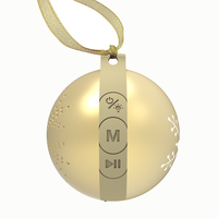 Mgitec Mini Haut-parleur sans fil portable 5.3 avec batterie intégrée 200-500mAh et micro intégré - Décoration de Noël, Pendentif de maison pour les fêtes