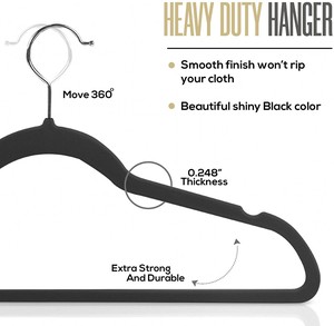 Hangers 30 Pack HOT Wholesale New Premium Quality Non Slip 360 Degree Magic 45cm Velvet Hangers For 30 Pack 50 Pack 100 Pack