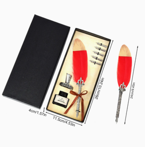 Stylo à plume de luxe décoratif avec plume, pour cérémonie de mariage, signature, logo personnalisé, papeterie souvenir, encre fluide, écriture professionnelle - Product Image 2