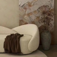 Vente directe usine : Canapé design artistique courbé, couleur unie, pour une touche de personnalité, personnalisable