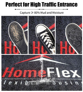 Tapis d'entrée commercial robuste en nylon 6.6, tapis personnalisé avec logo, avec dos antidérapant en caoutchouc, lavable en machine - Product Image 5