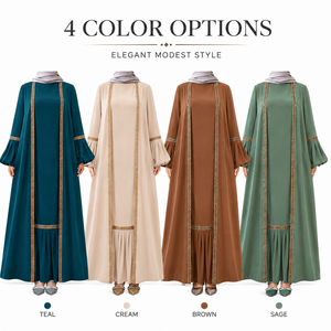 <span class=keywords><strong>Abaya</strong></span> con Paillettes 2026, Vestito Musulmano da Donna, Abbigliamento Islamico, Kimono <span class=keywords><strong>Abaya</strong></span> - Product Image 3