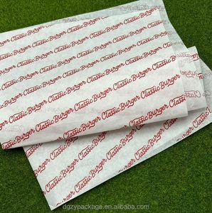 Custom <b>Paper</b> Printing Wrapping Grease Proof <b>Paper</b> Greaseproof Food Grade Wrapping <b>Paper</b> for Sandwich Burger - Product Image 2