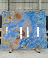 Onyx bleu naturel, style unique, sur mesure pour fond mural, à prix compétitif