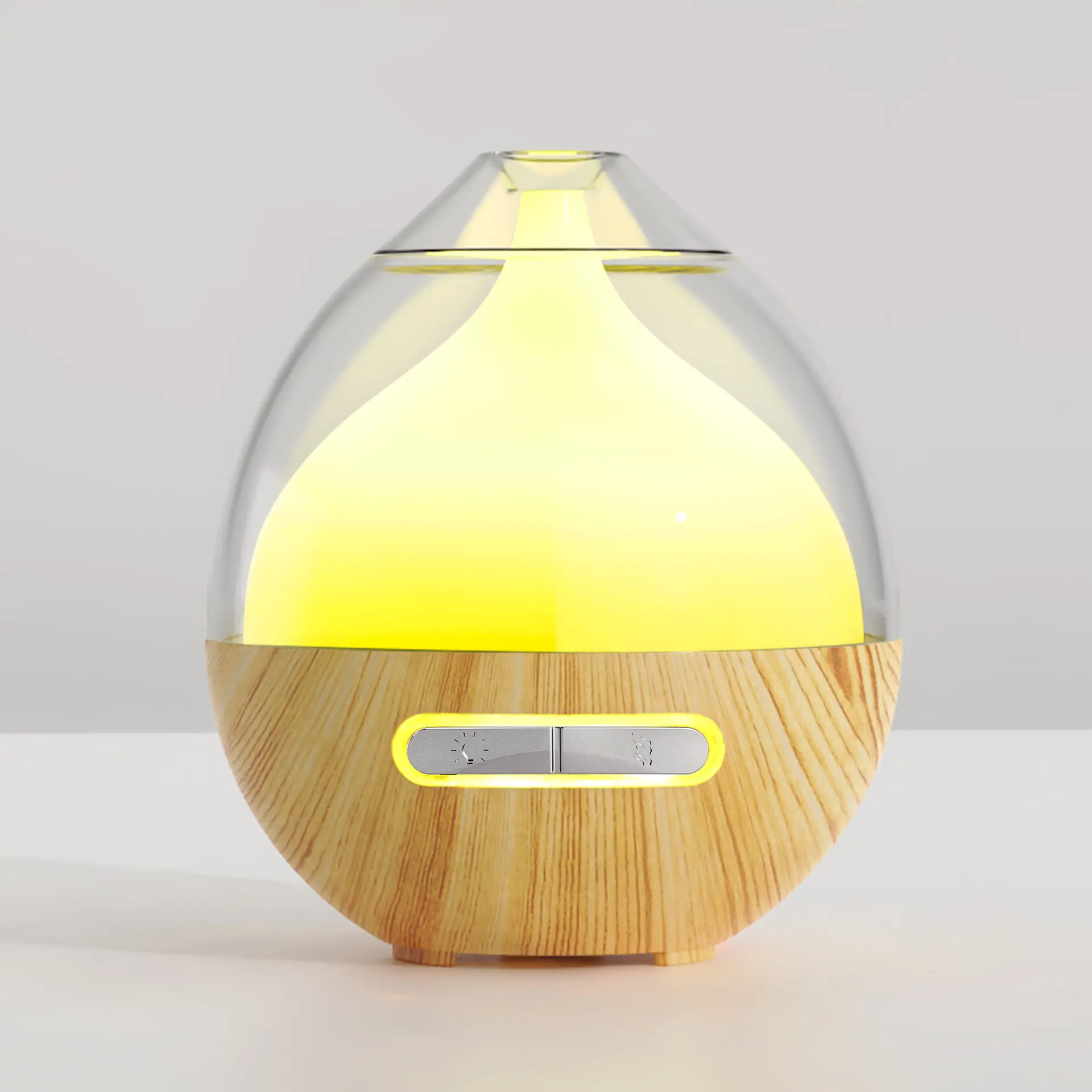 Ball Essential Oils Mini Diffuser 80ml Clear Cover Round Cool Mist Humidifier with 7 Color Led Change