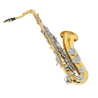 Bb Tenor Saxophone Gold Body Nickel Plated Keys B Flat Lacquered Finish Bakelite Head Woodwind Musical Instrument for