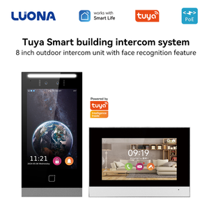 Interphone vidéo WiFi Tuya 7 pouces avec moniteur intérieur et station d'interphone extérieure 8 pouces pour la sécurité des portes d'appartement avec prise en charge du commutateur PoE - Product Image 1