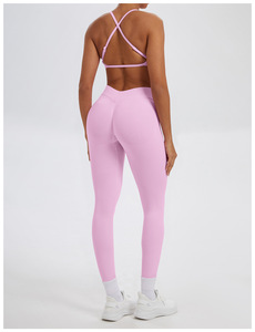 Ensembles de vêtements de sport pour femmes de haute qualité, soutien-gorge sans couture, dos en V, short taille basse ajusté, pour la gym, la course, le yoga, l'entraînement et le fitness - Product Image 5