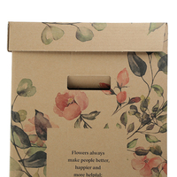 Boîte d'emballage de fleurs kraft avec impression personnalisée Boîte d'expédition de fleurs en carton ondulé Boîte de bouquet de fleurs Boîte postale de fleurs