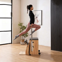 Silla de Pilates Profesional Combo - Silla Wunda de Doble Pedal con Resortes Codificados por Colores para Estudio y Entrenamiento de Rehabilitación Postparto