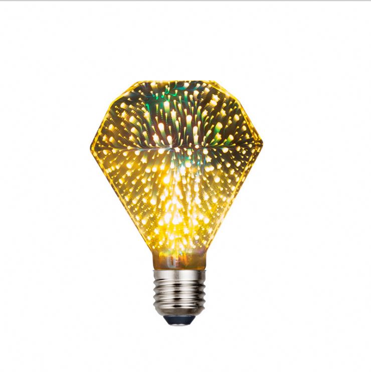 LED colorful 3D firework bulb christmas decoration light retro lamp