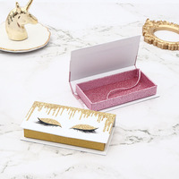 Boîtes cadeaux en papier magnétique rose de luxe personnalisées, étuis pour cils, boîte d'emballage pour cils
