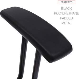Bras en T fixes noirs Alera pour chaises et tabourets de bureau des séries Interval et Essentia - Product Image 4