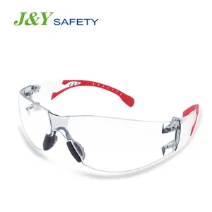 J&Y Óculos de proteção ocular anti-poeira de alta qualidade, lentes vermelhas, óculos de trabalho com antiembaçante para segurança
