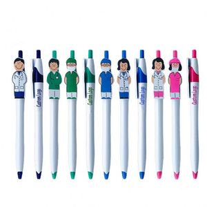 Stylo à bille créatif en forme de dessin animé pour médecins et infirmières avec logo personnalisé, stylo publicitaire, stylo promotionnel, cadeau d'affaires - Product Image 1