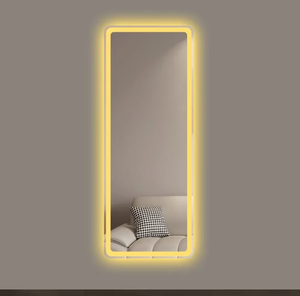 Espejo de Pared Delgado con Marco Dorado e Iluminación LED de Cuerpo Entero para Dormitorio, Vestidor, Armario, Decoración del Hogar, Venta al por Mayor - Product Image 4