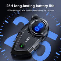 Kit Intercom Moto 4 Personnes 1000M avec Casque Audio Mesh, Autonomie Batterie 25H, Étanchéité IPX6, Sans Fil 5.1